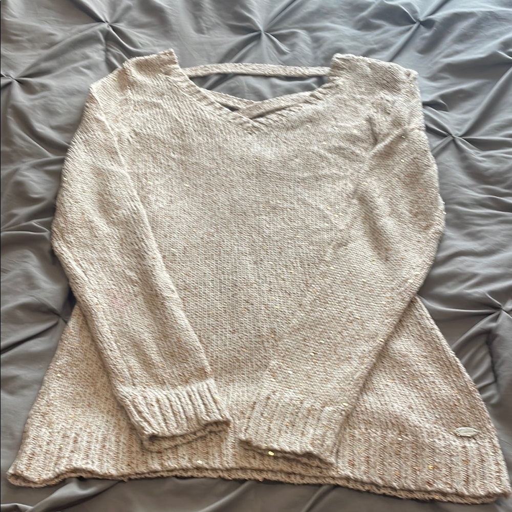 Guess Cream V-Neck Sweater